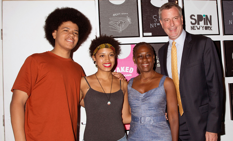 Susan Sarandon hosts ping pong event to support Bill de Blasio for mayor at Club Spin, NYC