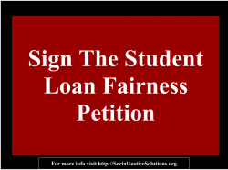 Student Loan Fairness Act Petition
